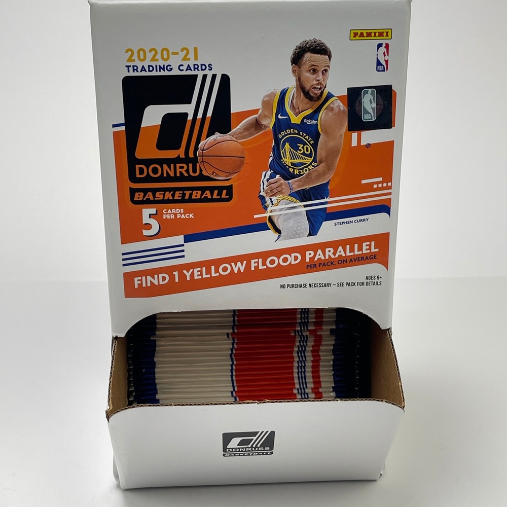 1x Panini Donruss Basketball 2020-21 Pack Yellow Flood Parallel NBA Curry - Picture 3 of 4